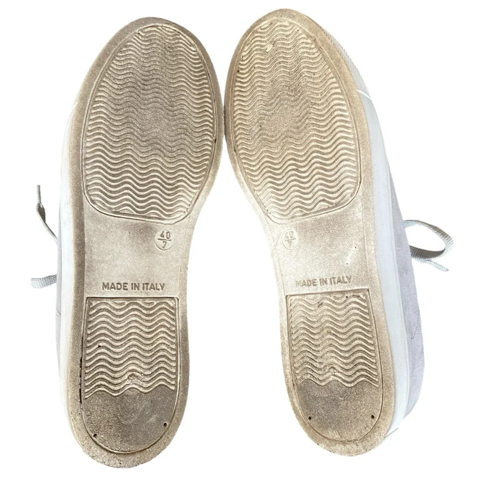 ANDRE Gray Suede Sneakers Lace-Up EU40 Made In Italy